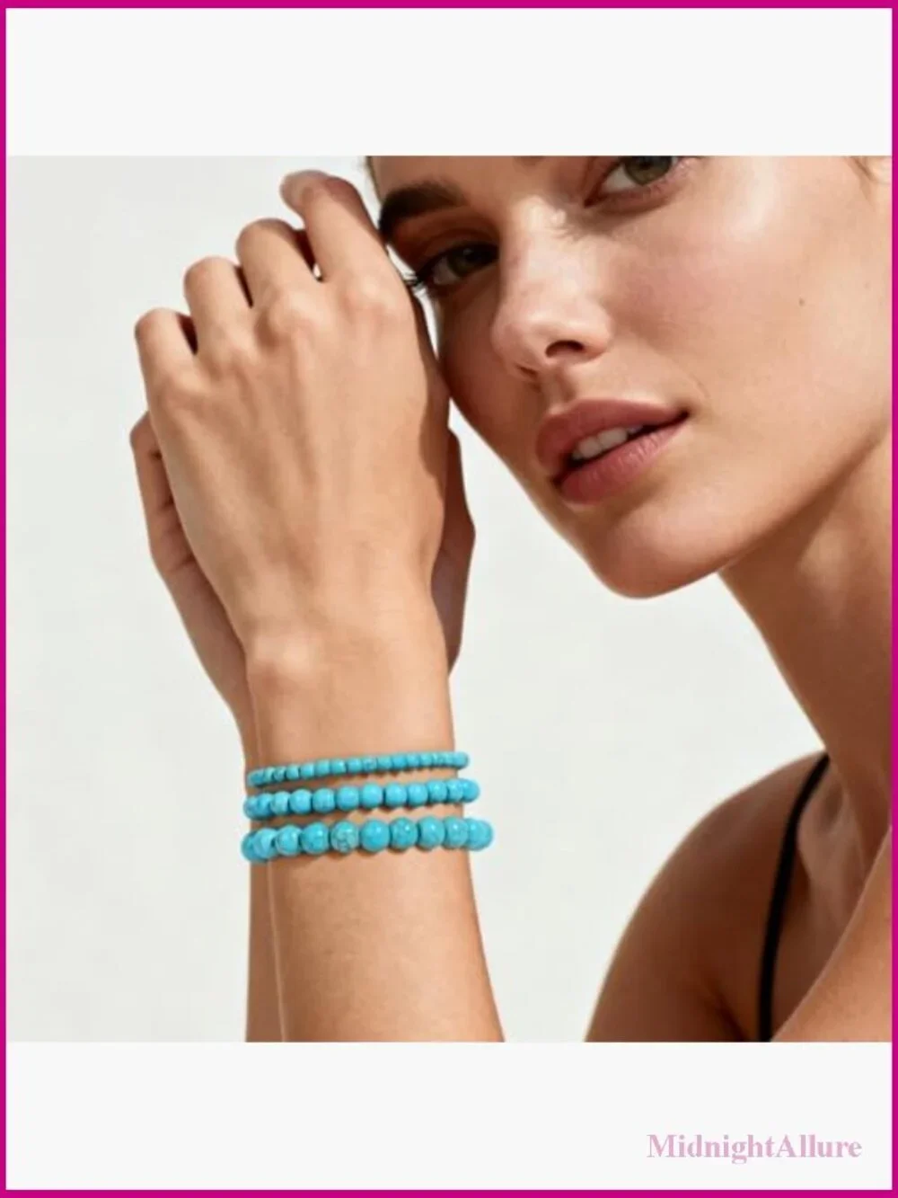 3pcs Natural Healing Crystal Bracelet Set - Stretch Beaded Gemstone Jewelry for